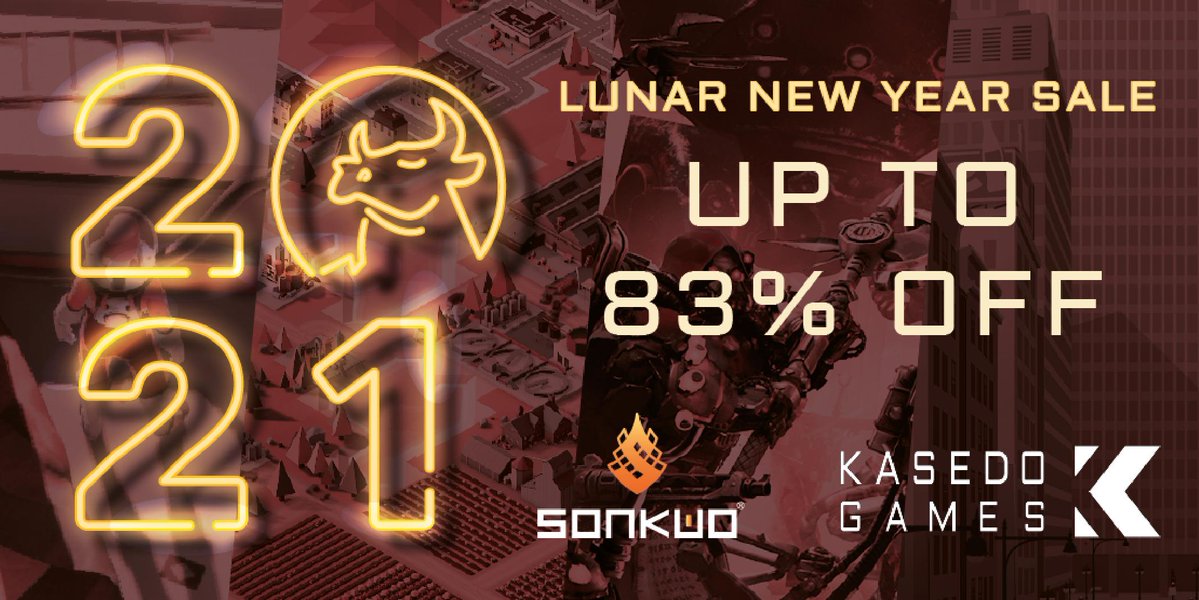 Get lucky this Lunar New Year Tycoons, with up to 83% off the entire <a href="/KasedoGames/">Kasedo Games</a> catalogue, including Rise of Industry, in Sonkwo's Lunar New Year Sale!

Ends February 23rd 👉 bit.ly/SonkwoKasedo

#RiseofIndustry | #IndieGame | #Sale