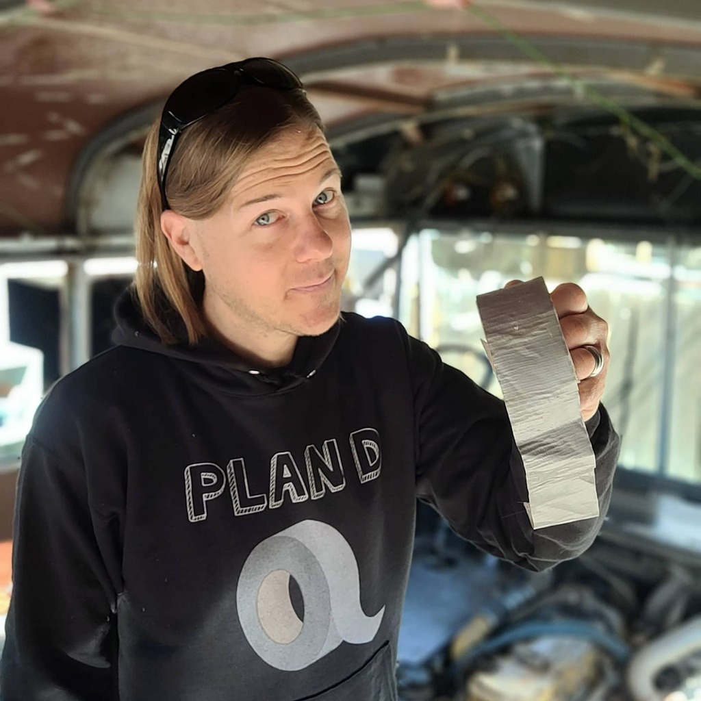 ImperialDad's tweet image. Something tells me we're gonna need a lot of #ducttape for our #tinyhome #schoolbusconversion 🙂. I've already used most of a roll protecting the kids from sharp metal edges. And it's still on all the places air leaked into the #bus when we drove it h… instagr.am/p/CK7BR0cl7xK/