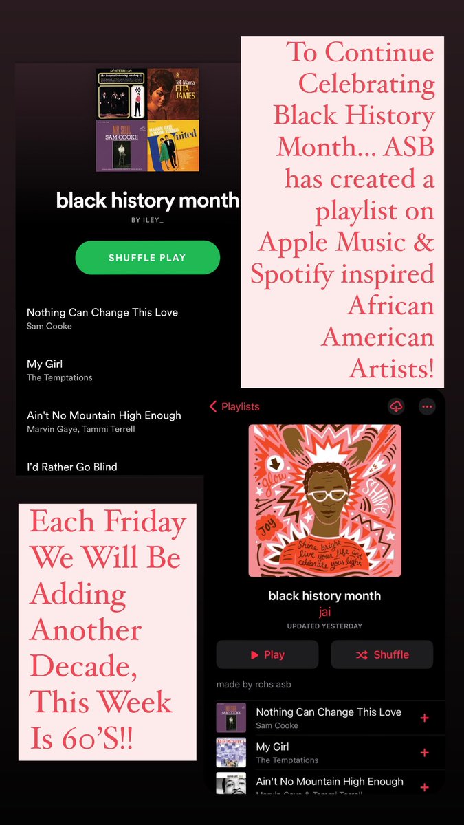 Check Out Our Black History Month Inspired Playlist! 
music.apple.com/us/playlist/bl…

open.spotify.com/playlist/4jGds…