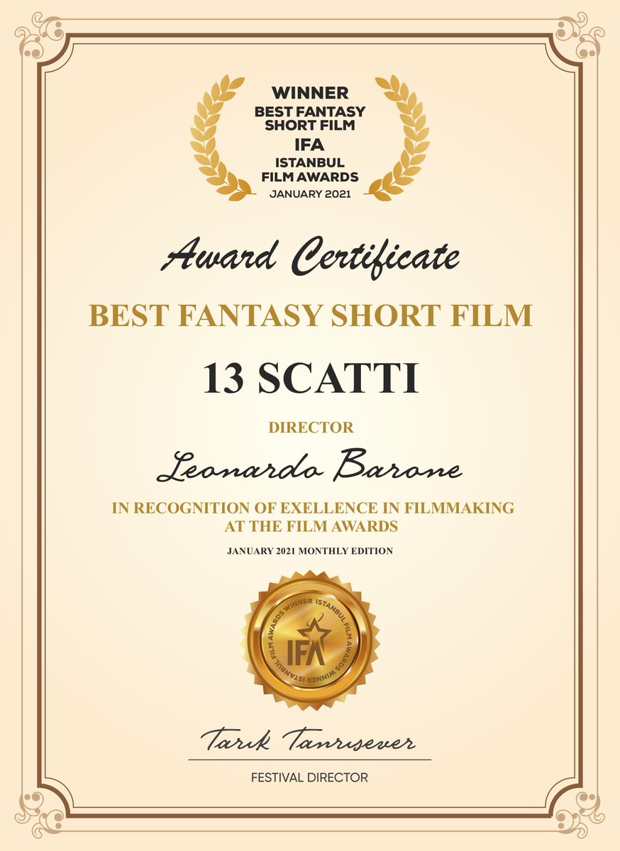 La nostra bella e brava diplomata Nicole Petruzza è la #protagonista di "13 Scatti" di Leonardo Barone, miglior #cortometraggio fantasy all'Istanbul Film Awards.

#diplomata #accademia #cassiopea #scuola #recitazione #roma #nicolepetruzza #vincitore #istambulfilmawards
