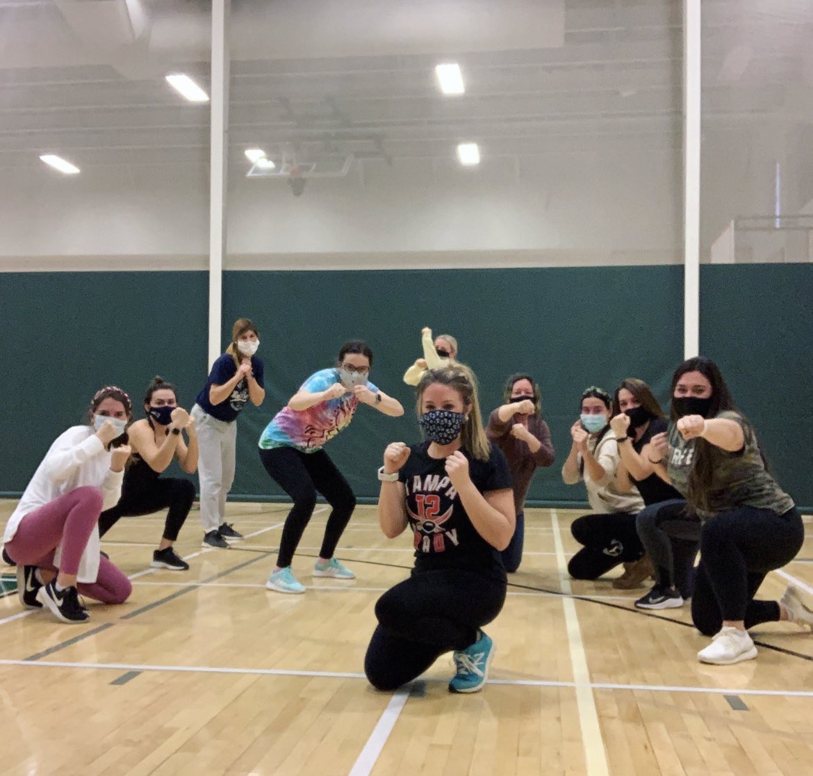 APLankarge's tweet photo. After a morning of meaningful PD offerings, leading Self-Care kickboxing classes to staff was the perfect brain break!!! 💪 @FRPSsupt @frps_Greene https://t.co/rh4cJYHzNo