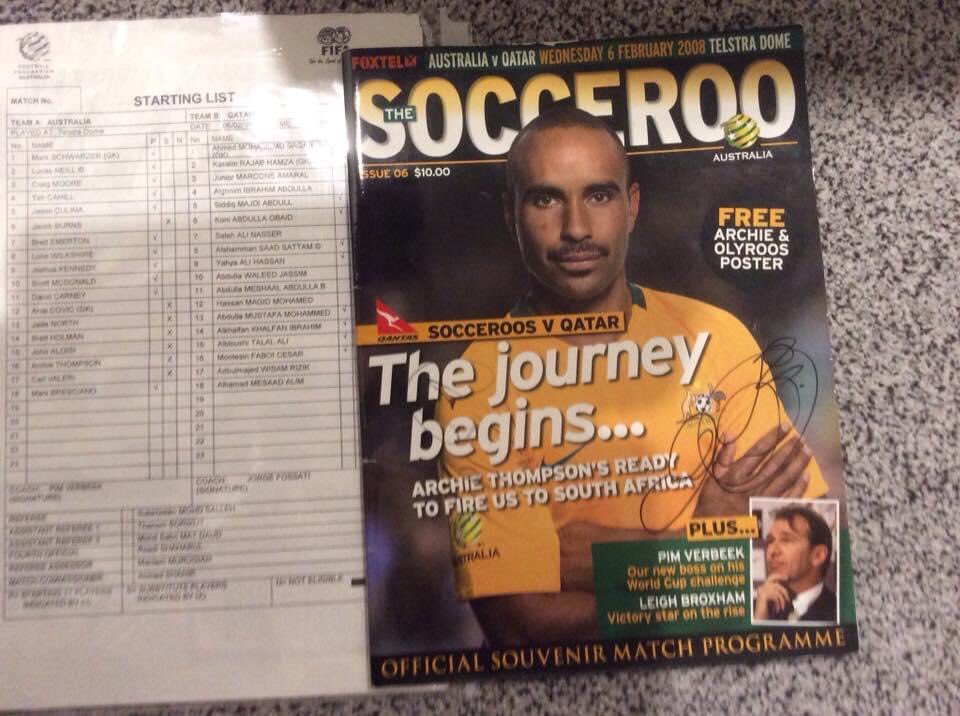 On this day, in 2008, <a href="/Socceroos/">CommBank Socceroos</a> played our first <a href="/FIFAWorldCup/">FIFA World Cup</a> qualifier in <a href="/theafcdotcom/">AFC</a> with Kennedy 9, <a href="/Tim_Cahill/">Tim Cahill AO</a> and <a href="/MarkBresciano/">Mark Bresciano</a> scoring in 3-0 win. Great memories! <a href="/ScottyMcD83/">Scott Mcdonald</a> <a href="/CraigMoore_18/">Craig Moore</a> <a href="/10Archie/">Archie Thompson</a> <a href="/TheWorldGame/">SBS - The World Game</a> <a href="/LucyZelic/">Lucy Zelić</a> <a href="/NickStoll/">Nick Stoll</a> 🇦🇺⚽️