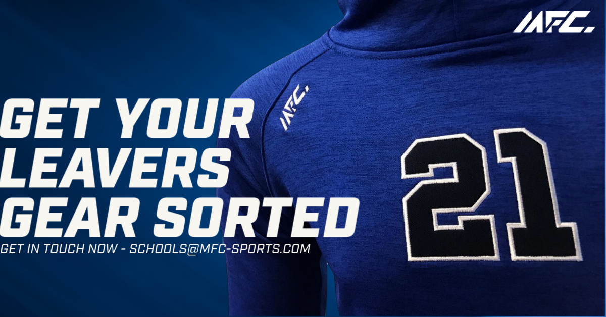 📚Calling All School Leavers 🎓

Get in touch with us now to find out more about our new range and get your unique design for your Leavers 2021 gear!

Contact: schools@mfc-sports.com  

#MFC #MadeForChampions