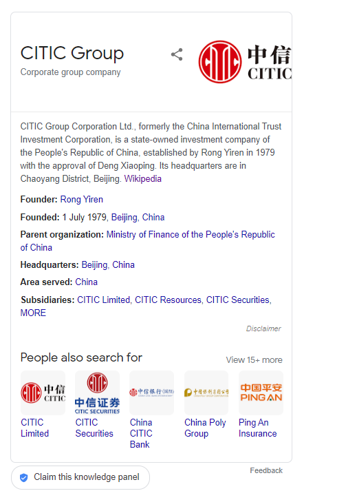 Moving on, the last sentence of the restructuring article mentioned initiation of business with the Rong family. Who are the Rong family? Yiren Rong founded one of the biggest investment firms in China who have over 4 trillion yen in assets (40 billion dollars)