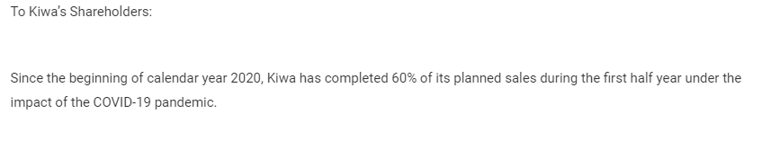 Now back to Kiwa Biotech as a company, they have consistent growth YoY, behind on sec reports due to virus. Despite that they managed to complete 60% of their orders in the first Q of 2020 alone. We could be seeing extremely good numbers once they release their financials soon.