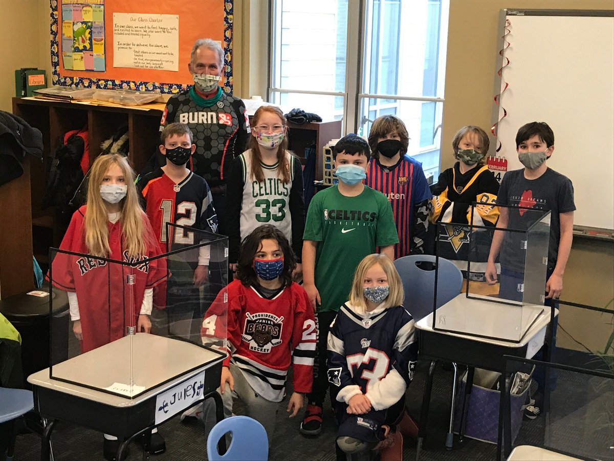 wheelerschool's tweet image. Excited for the big game? Our Hamilton 4th grade students wear their favorite sports jersey for a little fun this Friday. Throughout February / March, our 4th-grade students have themed "Fun Days," which go a long way in staying #SpiritStrong as we await spring! @HamFamProv