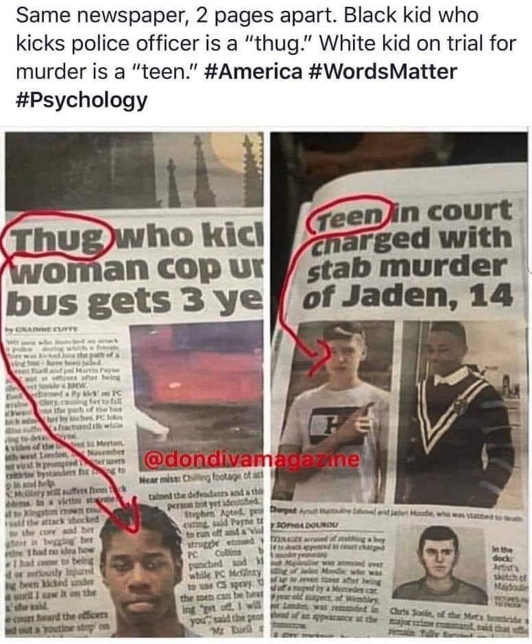 Martina's tweet image. But there is no white privilege, right???