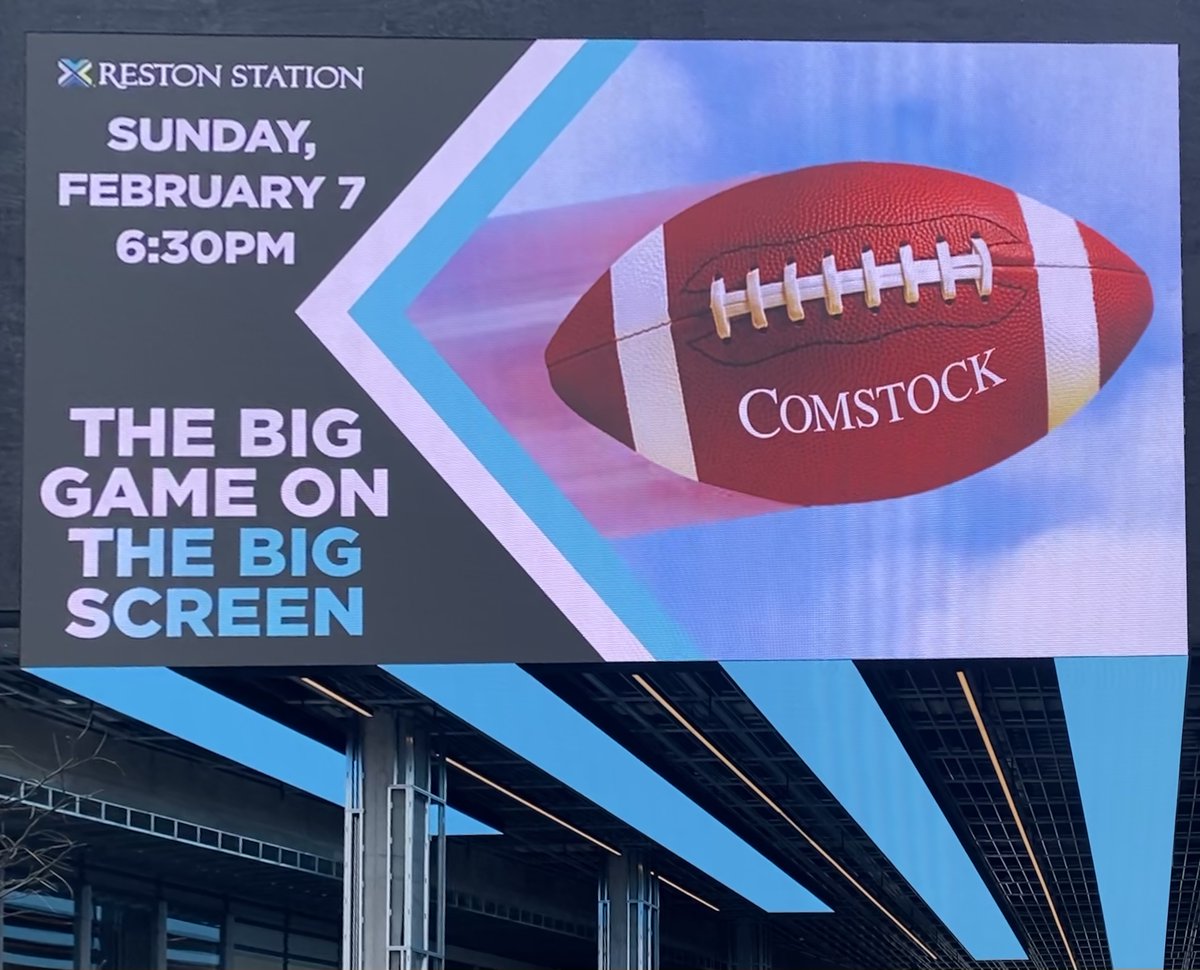 You can't miss it! Catch The Big Game right on Reston Metro Plaza this Sunday 🏈

#football #biggame #reston #metro #plaza