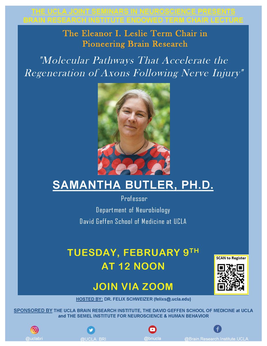 Brain Research Institute (@ucla_bri) on Twitter photo Please Join us on Tuesday, February 9th at 12:00pm. The BRI Joint Neuroscience Presents <a href="/Butlerlab_UCLA/">Samantha Butler</a>. Please register utilizing the following link: uclahs.zoom.us/meeting/regist… Please Join us on Tuesday, February 9th at 12:00pm. The BRI Joint Neuroscience Presents <a href="/Butlerlab_UCLA/">Samantha Butler</a>. Please register utilizing the following link: uclahs.zoom.us/meeting/regist…