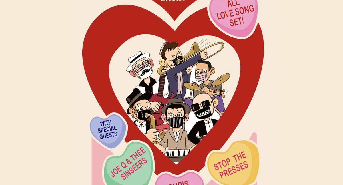 One week to go until the Slackers Valentines Weekend broadcast! 
with <a href="/wedotheska/">chris murray</a> <a href="/TheeSinseers/">TheeSinseers</a> <a href="/STOPresses/">Stop The Presses</a> dj Chuck Wren 
livefrom.events/slackers
#slackers2021
