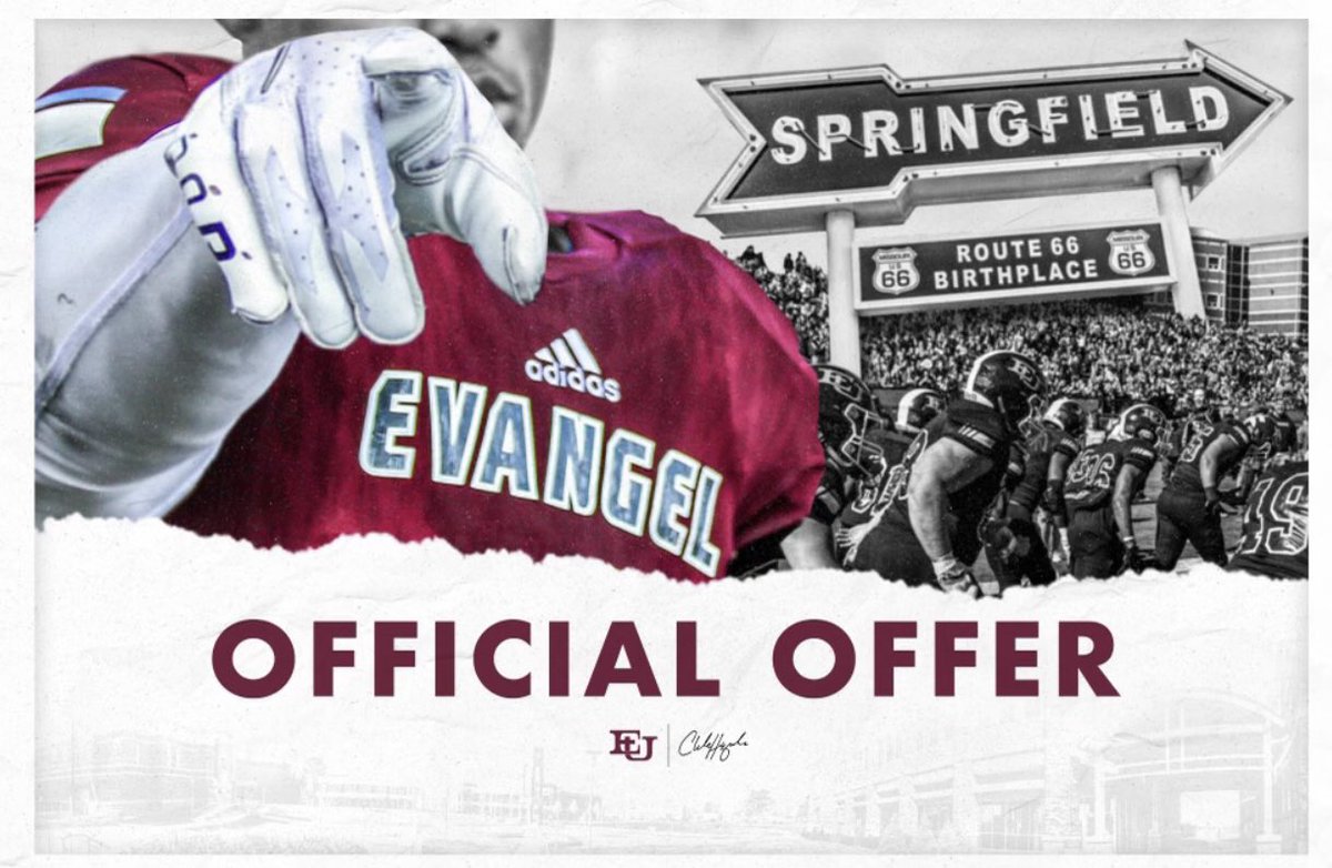 JacobWofford55's tweet photo. Blessed to receive my first offer form @Evangel_FB ! https://t.co/KmsmD9OvvG