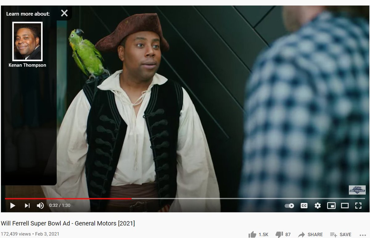 StarSearchReal's tweet photo. We're getting ready for the #BigGame by previewing the commercials. So far, this is our favorite to watch using #StarSearchByReal. "Grab an EV and meet me in Norway!" #GM #lol #WillFarrell #KenanThompson Watch: https://t.co/ZDxy39x3gB https://t.co/vTiqcGXTl7