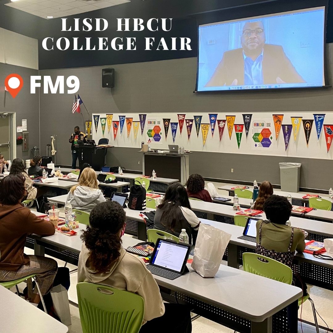 FlowerMoundHS's tweet image. FM9 hosted FM9 and Main Campus students attending the virtual LISD HBCU College Fair in the FM9 lecture hall! 💙🐆🐾

#LISDHBCU #goFMjags