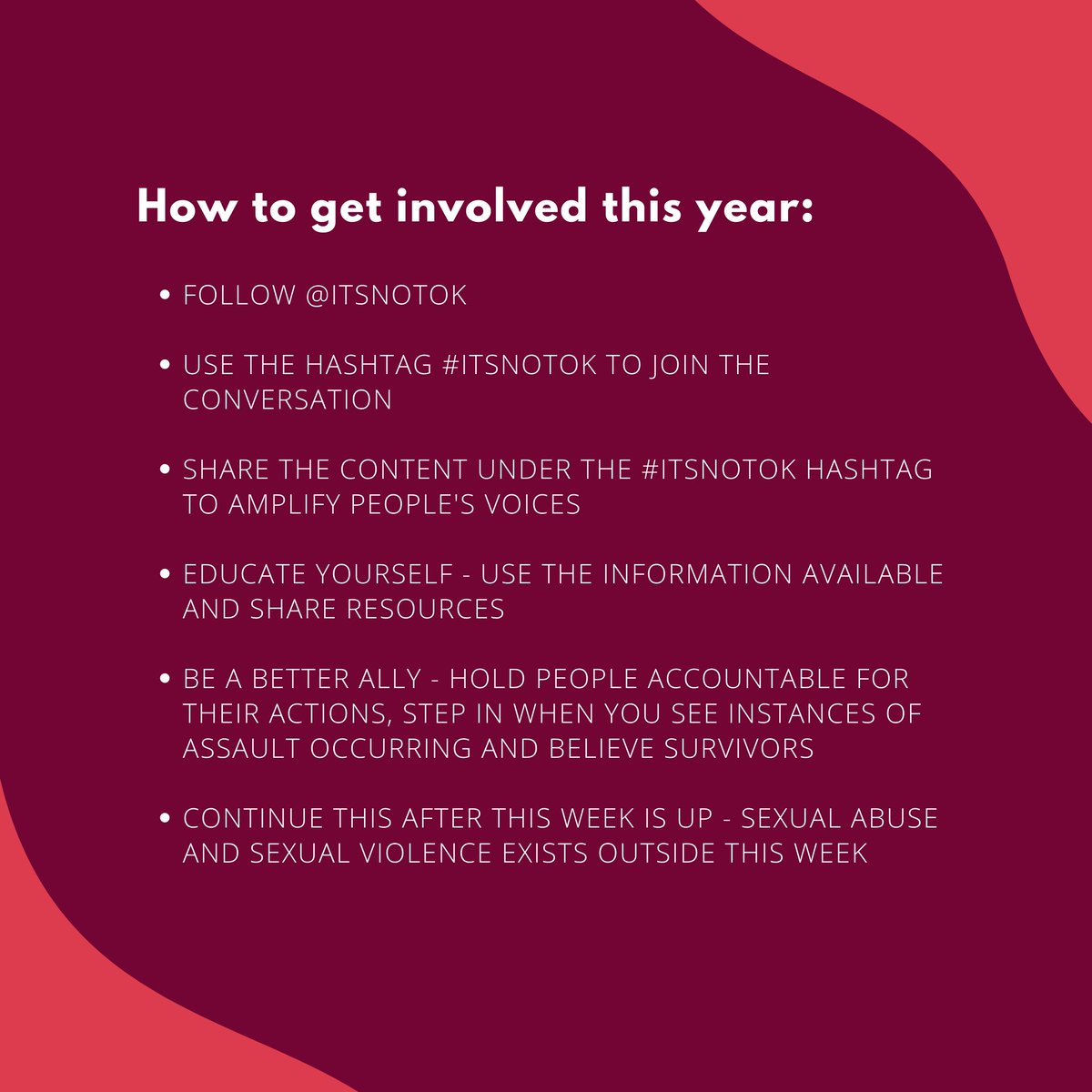 SexpressionYork's tweet image. This week is Sexual Abuse and Sexual Violence Awareness Week.

It's time to learn how to show solidarity and support survivors. 

It's an important week and you can learn how you can get involved here ⬇️

#ItsNotOk