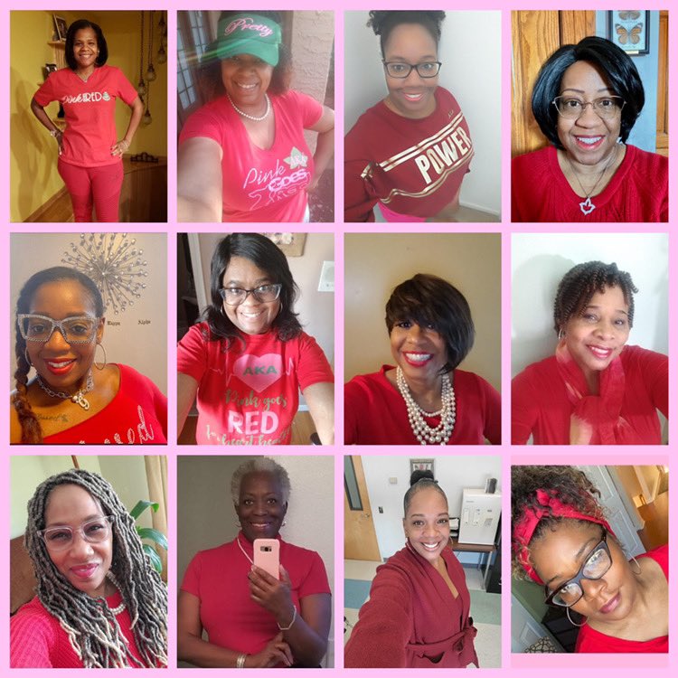 February 5 2021: 
Today members of Alpha Kappa Alpha Sorority, Inc. will take off their pink and wear red for the day to raise awareness of heart disease and promote life changes that will increase the longevity and quality of the lives of women around the globe.