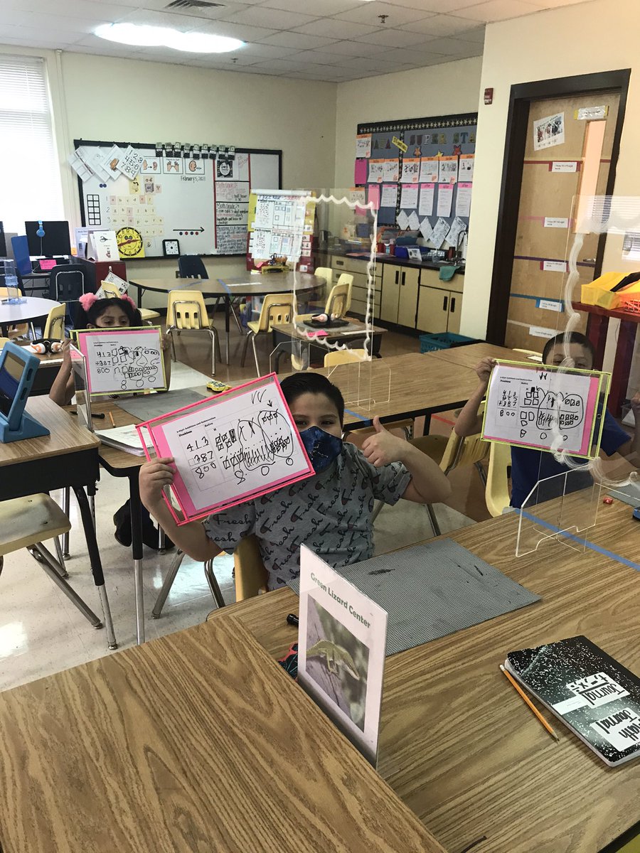 Sonyateacher97's tweet photo. Practicing our 3-Digit Addition with Regrouping using our base-10 strategy and TouchMath. My kiddos said this was easy! How cool is that!@teacherduncan @mrsjacksonLFIST @TBarton42 @LFLions @TouchMath https://t.co/KVhvnhASyM