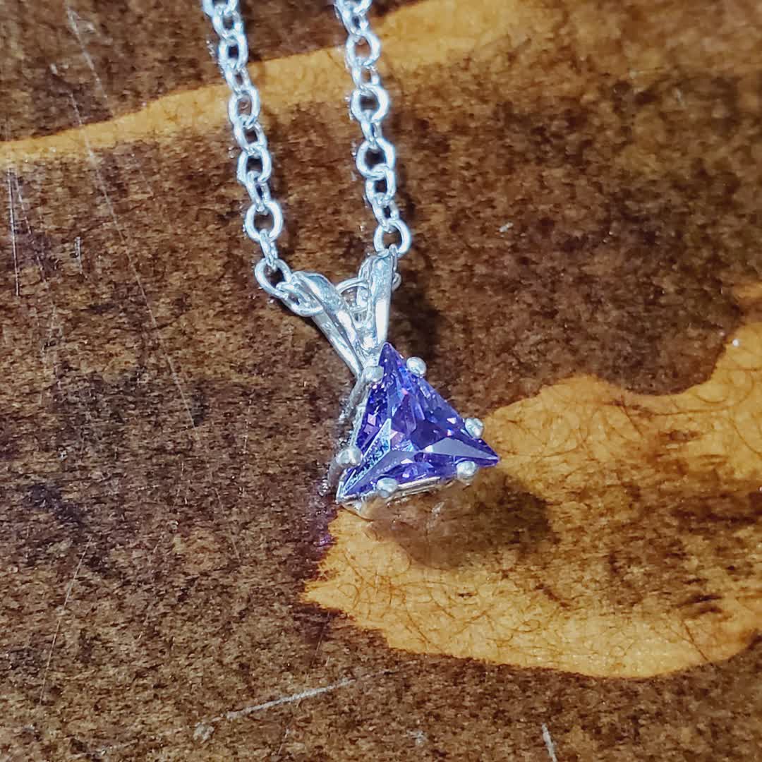 Now that we're getting into February, the #birthstoneofthemonth is #amethyst. This beautiful #silvernecklace is going out with tomorrow's orders! Check out the available #violetcz accessories at sullivanaccessories.etsy.com or on our site at sullivanaccessories.com.