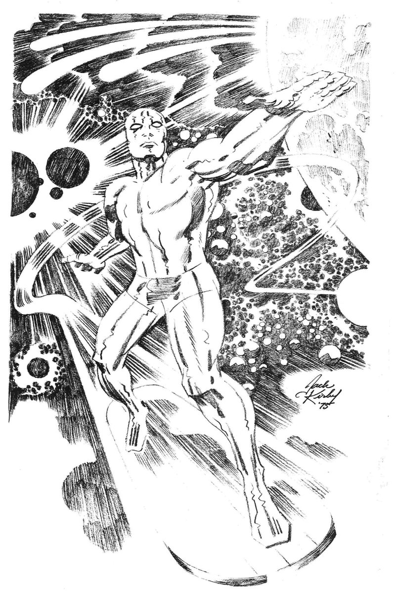 jackkirbycomics's tweet image. Silver Surfer by my grandfather, Jack Kirby.  One of my favorites!