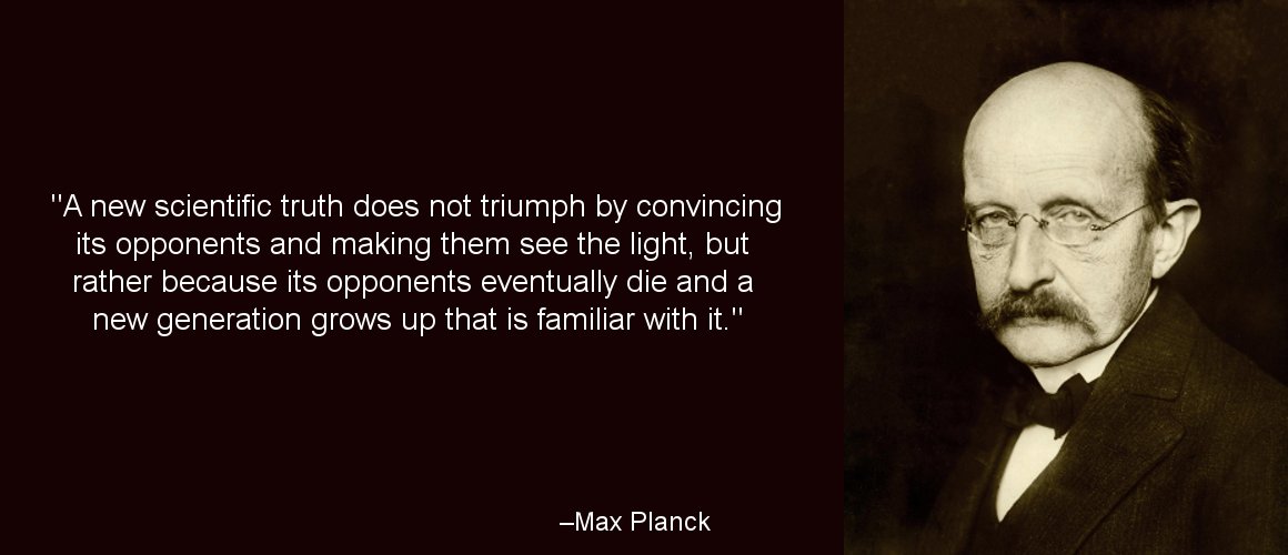 This is one reason Popper's FALSIFICATION CRITERION could never work. Proponents of a theory will simply not allow that theory T has been falsified, whereas opponents of the same theory will claim it has been on very weak grounds.Hence Max Planck's famous dictum: