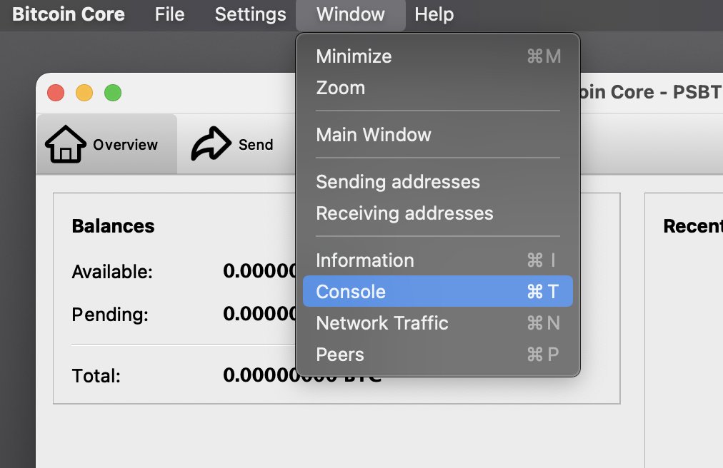 Open up the console in Bitcoin Core by going to Window > Console in the top menu.Now paste the importmulti command into the console.*NOTE: if you have more than one wallet - make sure the correct one is chosen in the drop down before you execute the command.Hit enter.