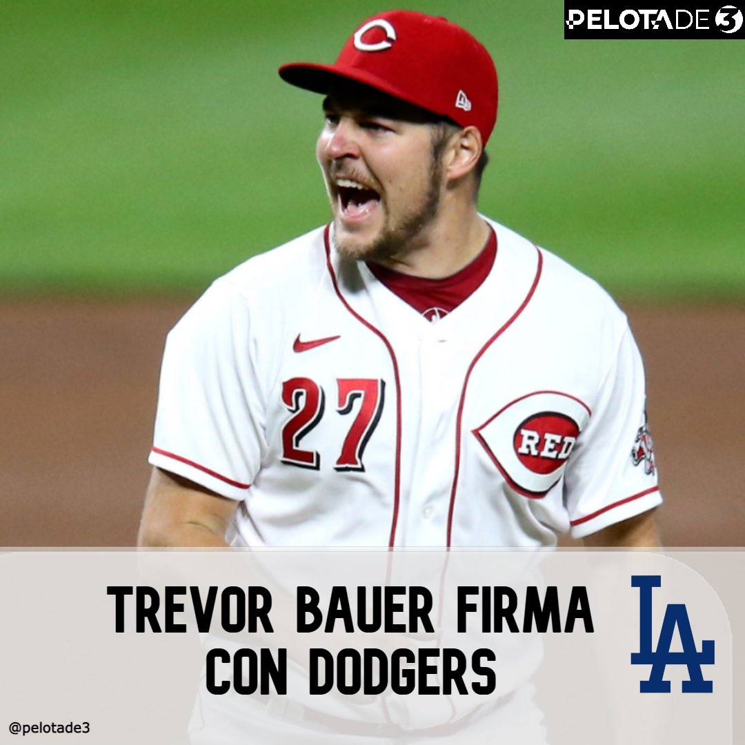 ¡Otra firma bomba en MLB! 😱 Los campeones @Dodgers agregan a su ya fuerte rotación al reciente ganador del premio Cy Young Trevor Bauer🔥 El acuerdo es de 3 años $102M Posible rotación de Dodgers: Walker Buehler Clayton Kershaw Trevor Bauer David Price Julio Urías #pelotade3