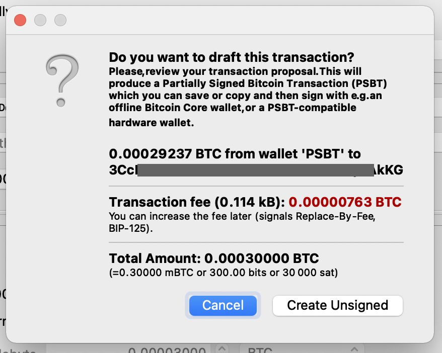 When you send you will fill out the details (to address, amount, fee) like normal.When you're ready - hit the "Create Unsigned" button.It will have you review the transaction again. Hit "Create Unsigned" again.