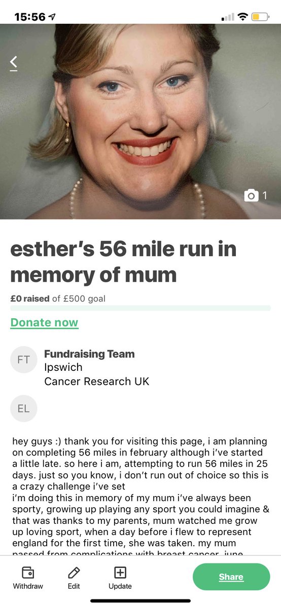 estherrose2001's tweet photo. So I’ve decided to take part in #run56mileschallenge to raise money for a charity so close to my families heart🙏🏼Please click the link in my bio to donate as little or big, I appreciate you all 💛 https://t.co/kxuJ0JJPiA