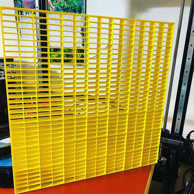 gCreate3D's tweet image. The 18&quot; x 18&quot; CookieCutz custom mold is complete! 19 hours, 490 rectangular slots, and 1 kg of filament later. Printed on one of their gMax 2 3D Printers and it looks great! Now through Feb 15th, #BuyAmerican and save $400 on any gMax:  shop.gcreate.com #PresidentsDay
