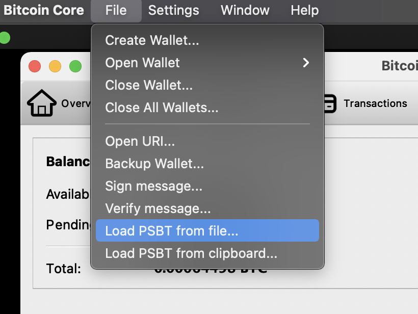 Plug your microSD card back to your computer. On the Bitcoin Core top menu go to File > Load PSBT from file...select the transaction that ends with -signed.psbt