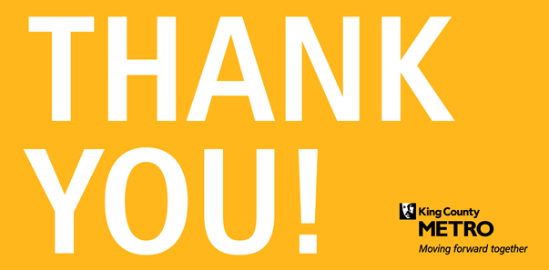 KingCountyMetro's tweet photo. A rider sent us this note, but it belongs to you too.

"Our driver heartily congratulated us all for wearing masks, and wearing them correctly. The passengers looked up from their cell phones in surprise, and everybody started clapping. I have never seen that on a Metro bus!!" https://t.co/TDPBKUNo3E