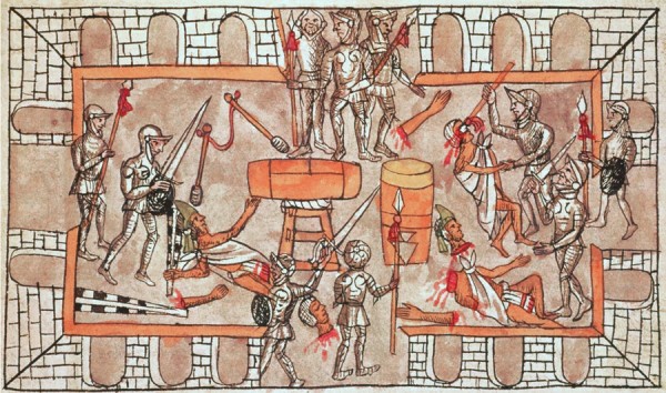 In 1520, Spaniards residing in Tenochtitlan for months, as honored guests, suddenly attacked a group of Mexica who were celebrating the festival of Toxcatl. Atlixcatzin was among those killed. This unprovoked slaughter triggered a Mexica uprising against the Spaniards. 8/