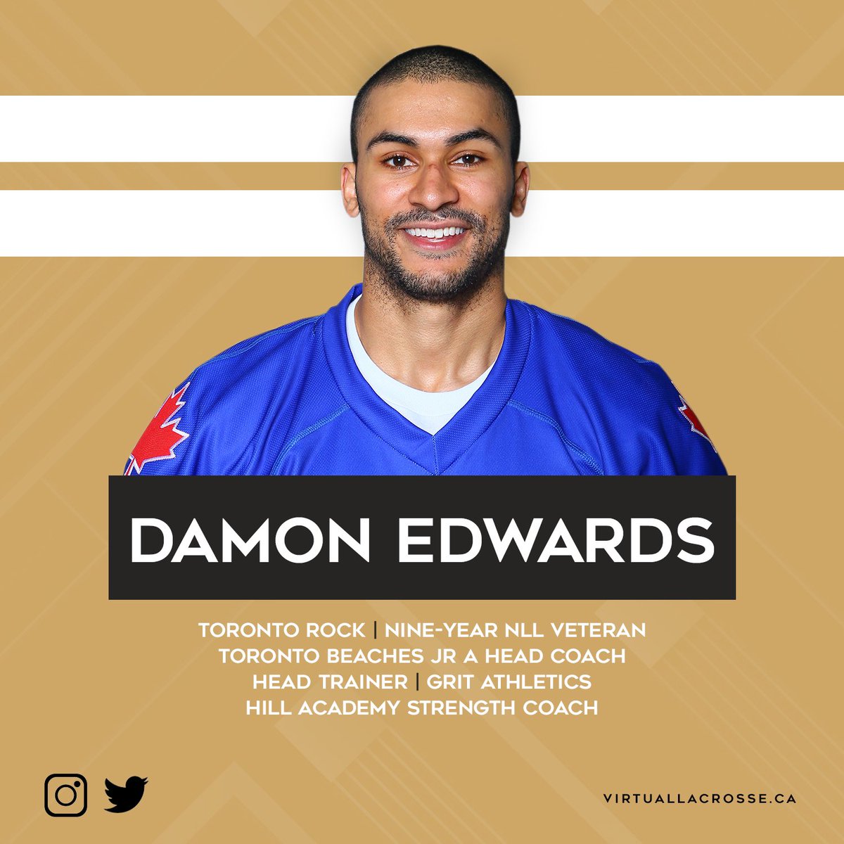 Our first <a href="/NLL/">NLL</a> guest is <a href="/DEdwards88/">Damon Edwards</a> of <a href="/TorontoRockLax/">Toronto Rock</a>—Edwards is a strength and conditioning coach for <a href="/Grit_Athletics/">GRIT Athletics Toronto</a>—a sport and performance training centre committed to developing athletic, physical &amp; personal excellence in Toronto.