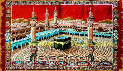 Up until Jan 28 protests were largely calmSo what changed?Artwork (left) displayed prominently at the protest site overlayed with a Zorastrian mythical figure over the Kabba, the Islamic holy site in Mecca. So what was the meaning of this?