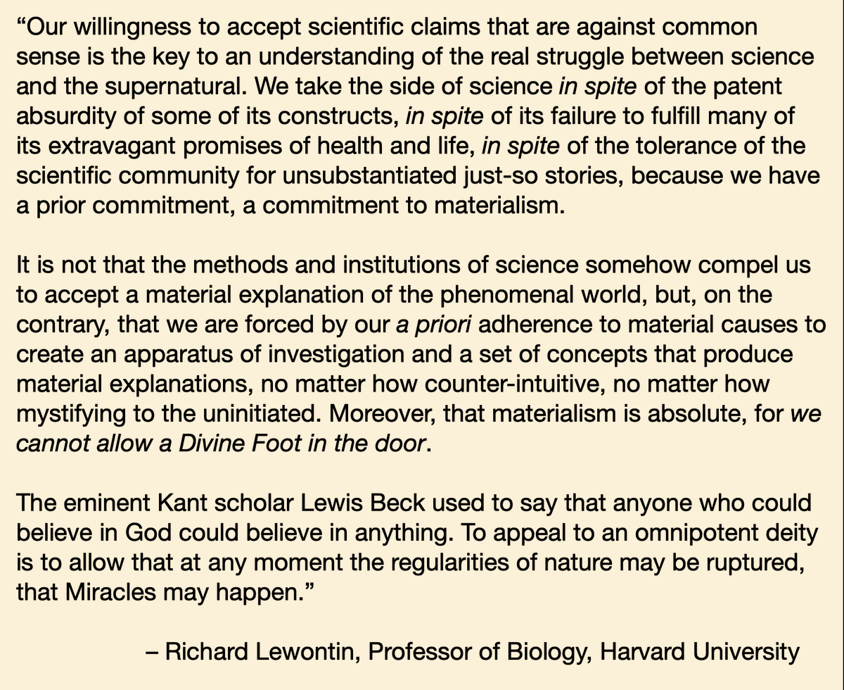 Furthermore, the Will plays a decisive role in one's basal beliefs. People, it appears, just "decide" that certain things are true and they won't compromise on them, NO MATTER WHAT THE EVIDENCE. Hardcore naturalists are like this. Some admit it openly, but honesty is rare: