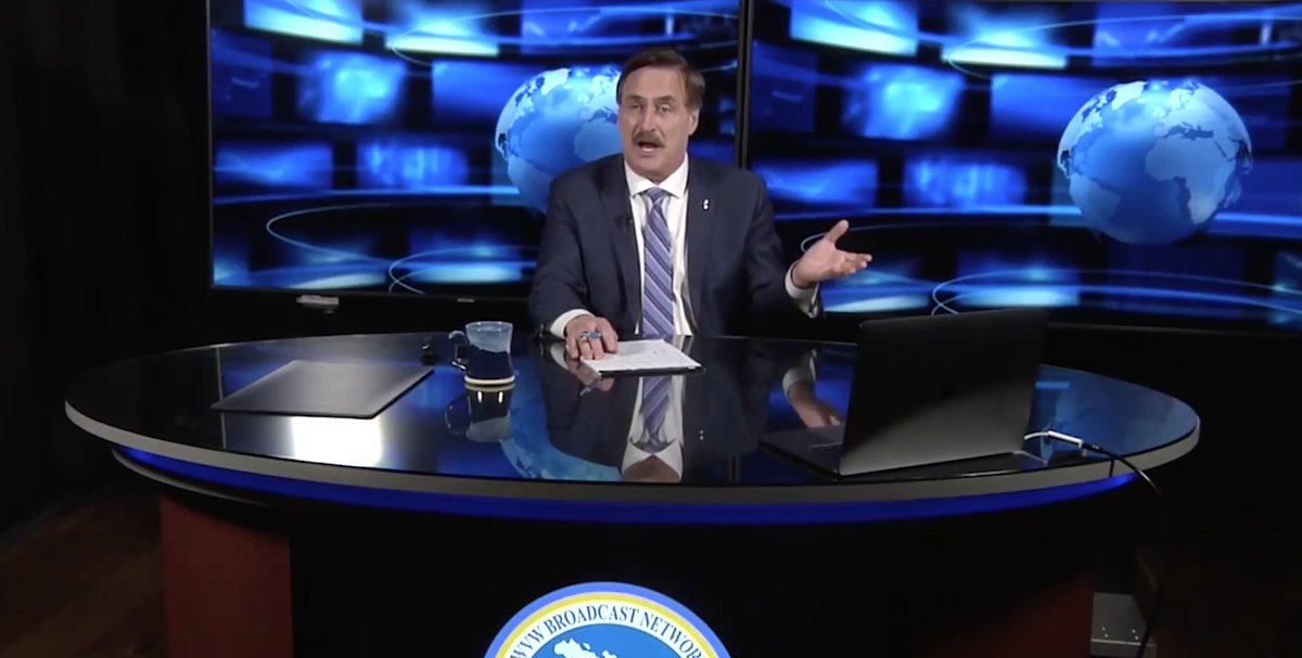 The Pillowman wraps up his show by saying that he is blessed to know that all 9 members of the Supreme Court are watching and that they will now say “wow, the election was stolen”