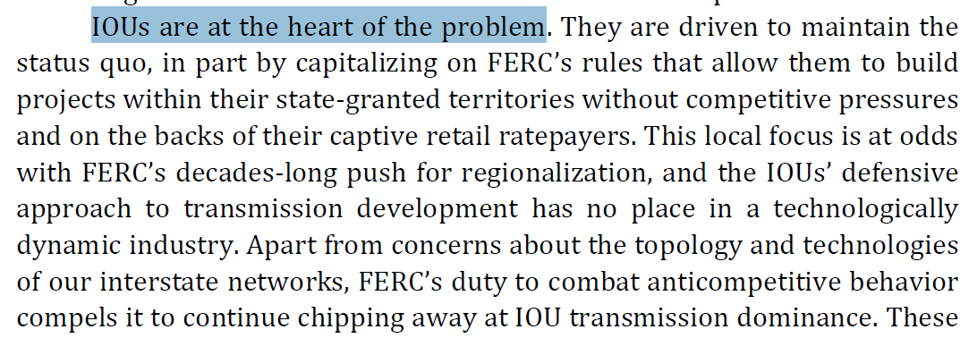 . @AriPeskoe 's work on the utility Tx syndicate : Norman. More traditional presentation but a fundamental part of the show.(investor-owned utilities are not good-faith actors on the tx system) https://papers.ssrn.com/sol3/papers.cfm?abstract_id=3770740