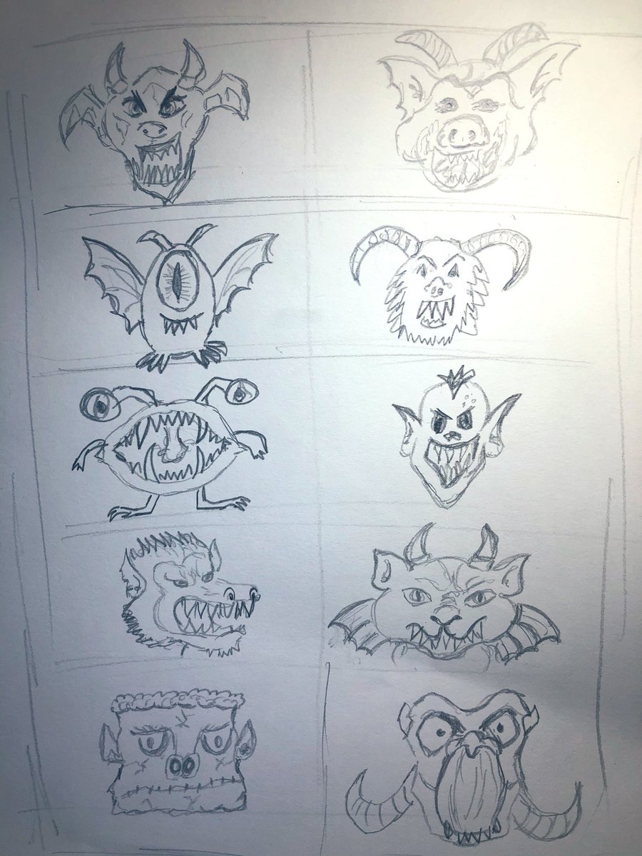 Fun year 7 art lessons this week! Had the chance to get my visualiser up and running - drawing along side my presentation for all the pupils to see! Lots of fun! Which is your favourite mini monster? #art #monsters #sketching