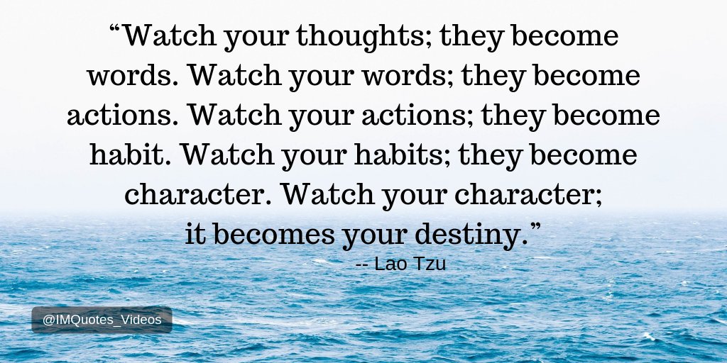 MHCenterKids's tweet photo. Thoughts --> Words --> Actions --> Habits --> Character --> Destiny.

#Quotes https://t.co/gtJixHrIJS