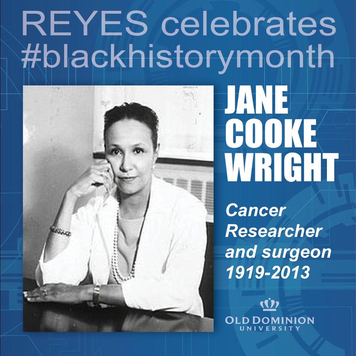 REYES honors the important contributions #blackscientists and #blackresearchers have made to #science, #technology, #engineering, #math and #health. During #blackhistorymonth, we applaud pioneers like Jane Cooke Wright who paved the way for modern cancer treatment.