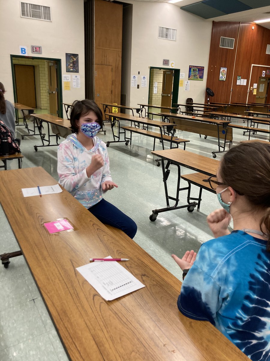 ECMSRaiders's tweet photo. As part of SV3 (School-Wide Positive Behavior Support System), some of our @ECMSRaiders students were recognized for being respectful, responsible, &amp; ready. Their reward? A good old fashioned game of Rock, Paper, Scissors with the principals. https://t.co/rdedD0OeJT