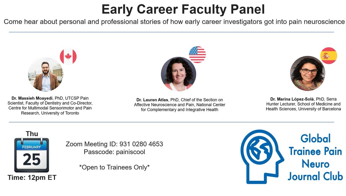 Global Trainee Pain Neuro Journal Club 🧠🌎 tweet media
