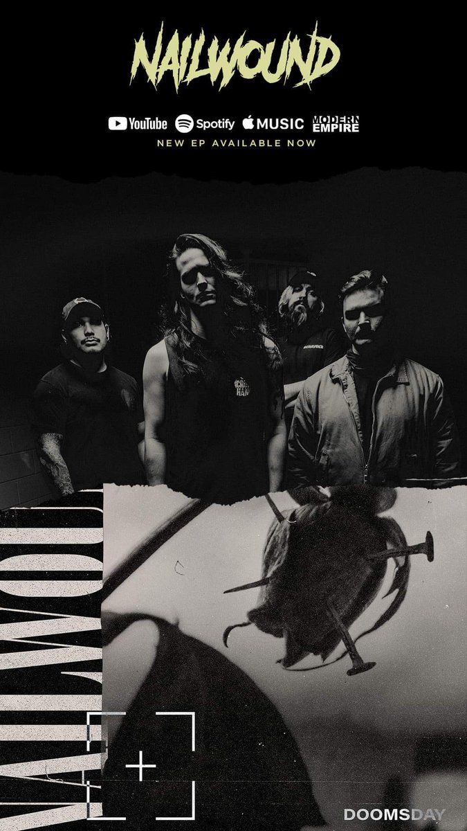 nailwound's tweet photo. Our new EP ‘Doomsday’ is out now! https://t.co/MP5YnBYNC8