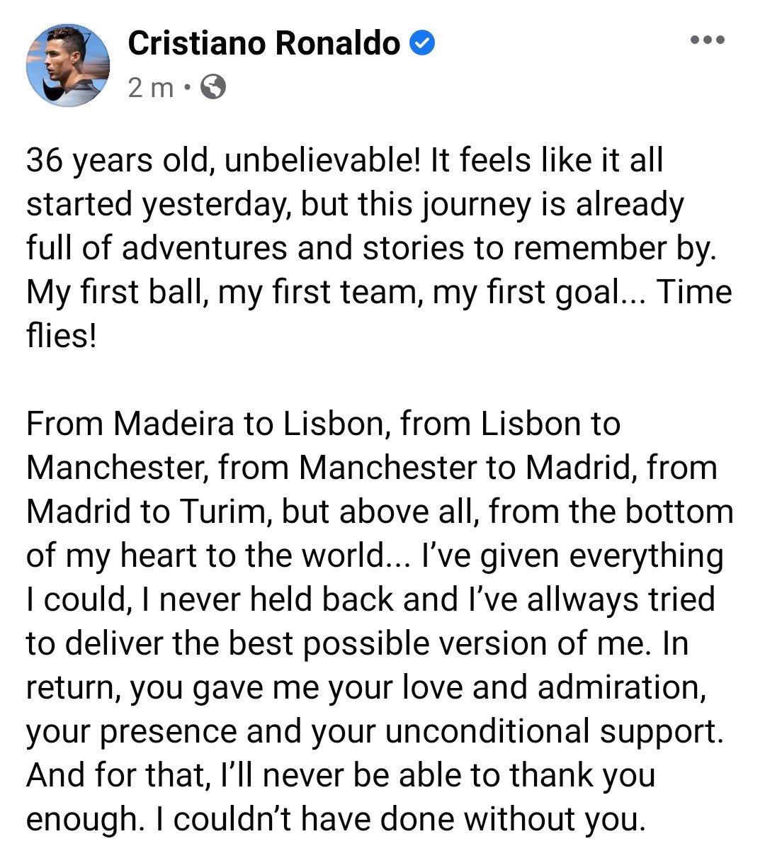 Cr7 just made me emotional. I dont want him to grow older   GOAT   . Happy birthday Cristiano Ronaldo 