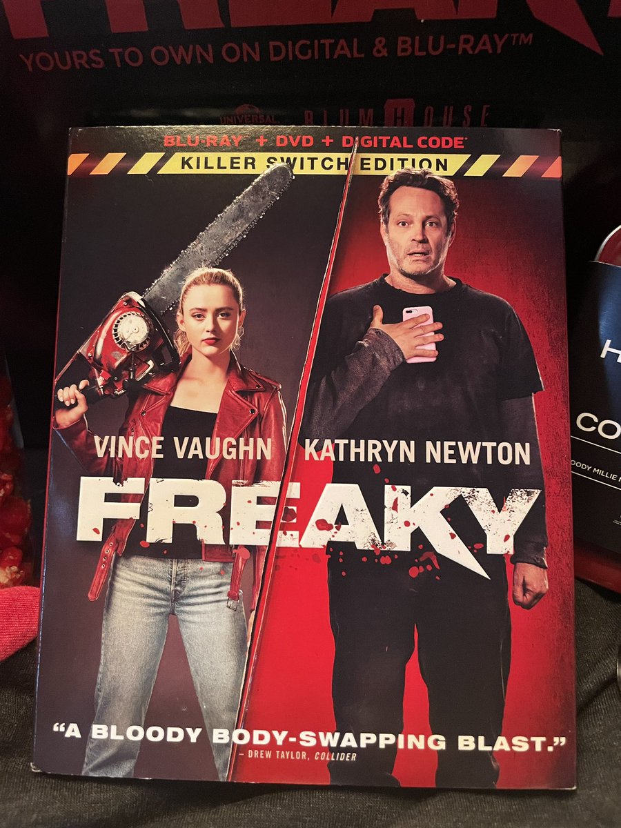brendonsmall's tweet photo. I social distance watched this with my buddy Steve in my yard and we laughed a lot. Thanks @UniversalHorror! #freakykillerswitch Blu Ray out 2/9! https://t.co/5ztouPioPB