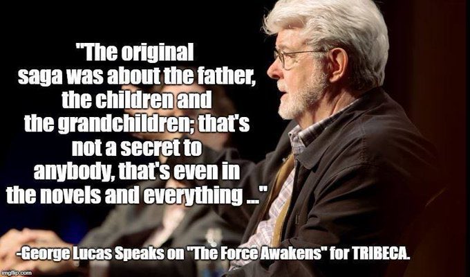 Luke was married, had a son Ben Skywalker. Just as Leia was married and eventually became a Jedi Knight. One quote that sums up canon/continuity is George's 2017 Tribeca interview: "Well, the original saga was about the father, the children and the Grandchildren.....its even