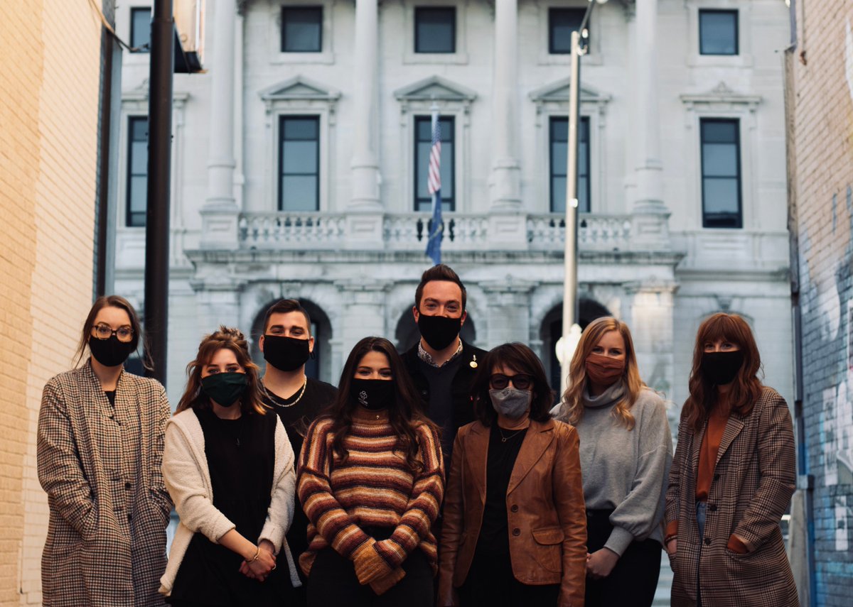 We promise we're smiling under these masks, here's our Spring 2021 crew!
