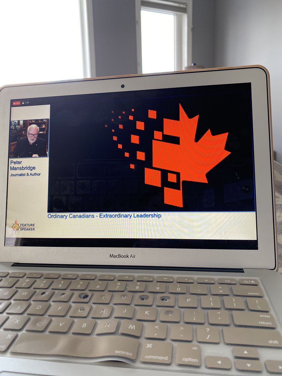 MrsBoehm's tweet photo. A fabulous book end to an amazing @NCTCA conference. Didn’t expect to be choked up but @petermansbridge is articulating and capturing what I feel so eloquently. 👏#reslience #extraordinaryleadership #bottomupleadership #comingtogether #canadians https://t.co/hXnBCvhby1