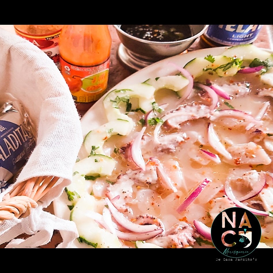 Tiradito de Callo de Hacha con Pulpo marinado con limón, sal, olivo y un toque de Chiltepín precio según gramaje 
#mariscos #cdmx #callodehacha #pulpo #chiltepin