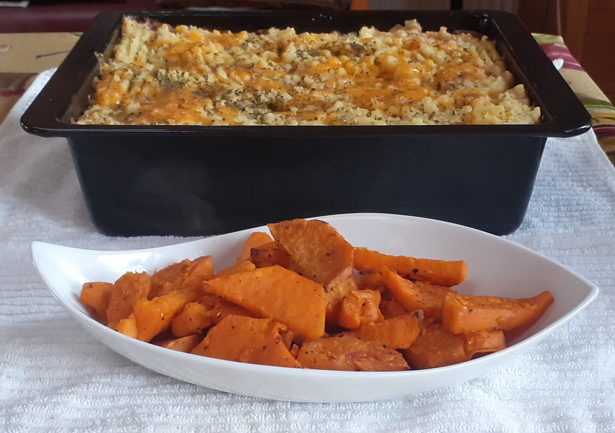 BlakestownS's tweet photo. Mr. Frawley kept up his attempts at the cooking challenge this week. He took on the Shepard's Pie with Sweat Potato wedges. Not a bad effort.#GAASolo @BlakestownCS @gaafutureleader https://t.co/9M7mUuWumU