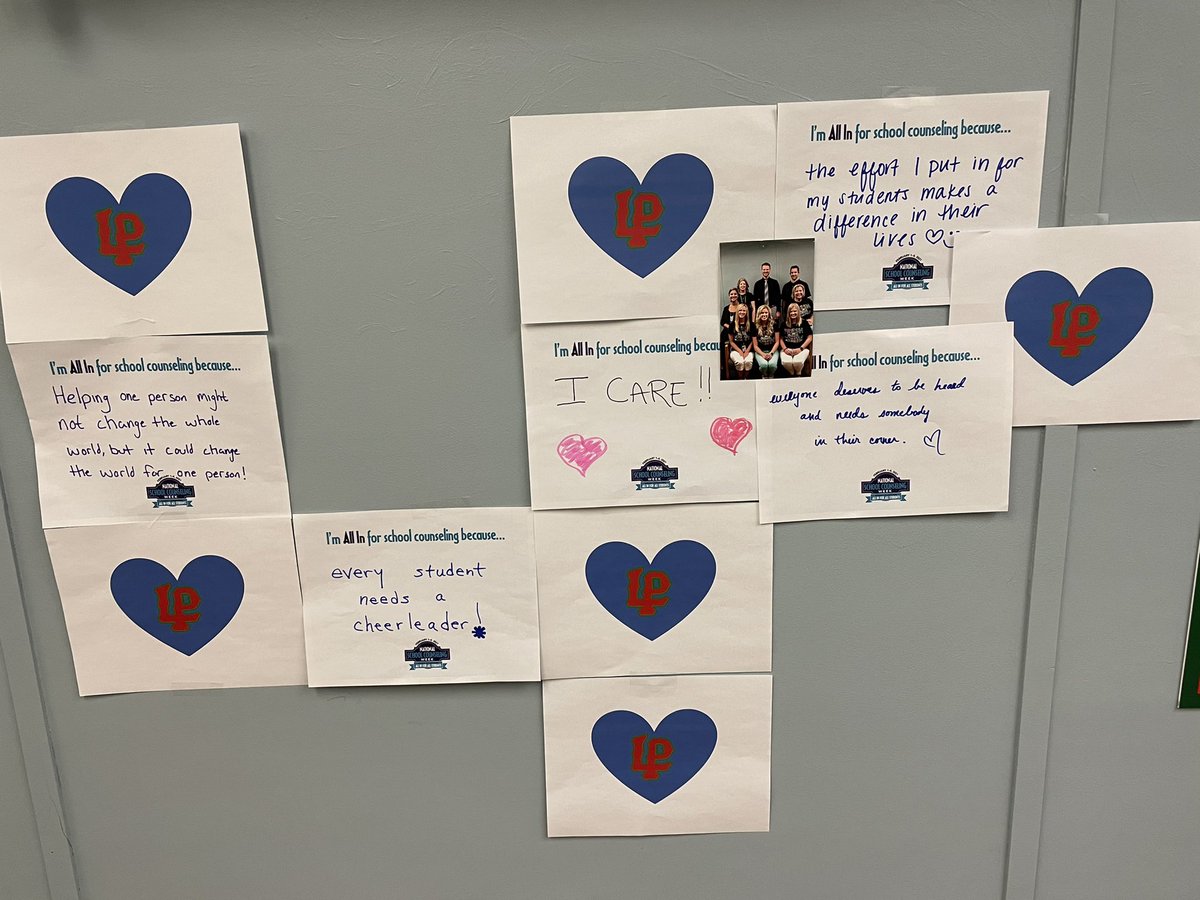 Happy National school counseling week to my entire counseling family! There’s no greater job than this!❤️ #NSCW21 <a href="/LPCounselors/">LP Counselors</a> <a href="/LP_MrsE/">Andrea Eichelkraut (Henry)</a>